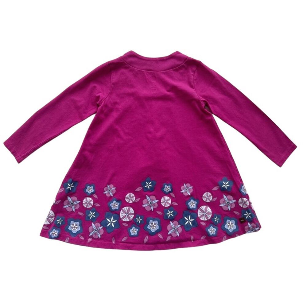 Tea Collection Floral Trapeze Dress Size 4 - Picture 3 of 4